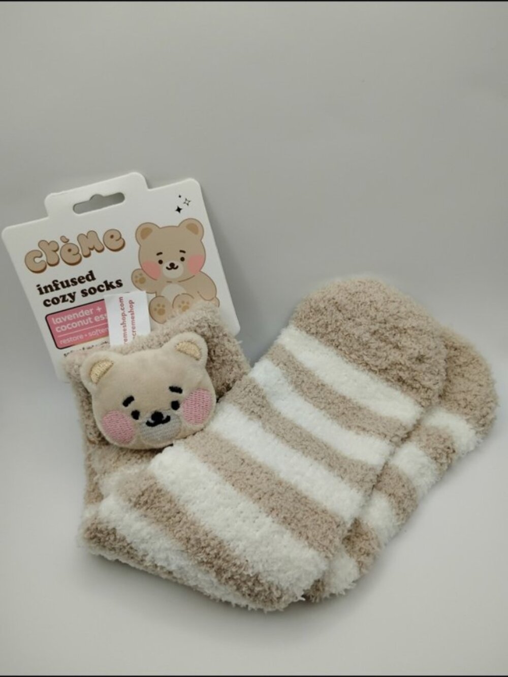 The Crème Shop Infused Cozy Socks (Lavender & Coconut Essence) NIP